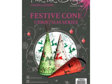 Pink Ink Designs Clear Stamp Festive Cone For Sale