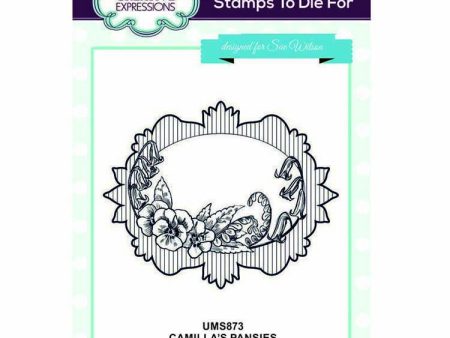 Creative Expressions Stamps To Die For Camilla s Pansies Pre Cut Stamp Online Hot Sale