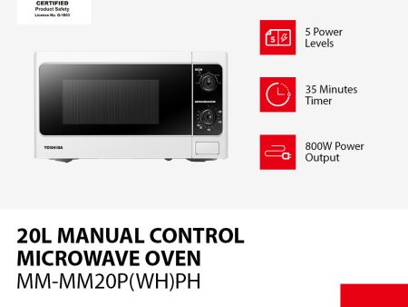 Toshiba 20L Manual Microwave Oven Sale