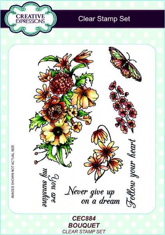 Creative Expressions A5 Clear Stamp Set Bouquet Online Sale