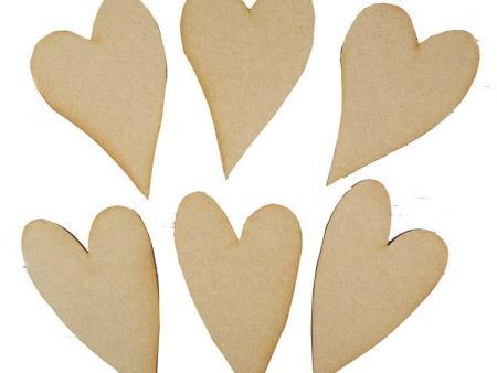 Creative Expressions MDF Mixed Heart Pack of 6 on Sale