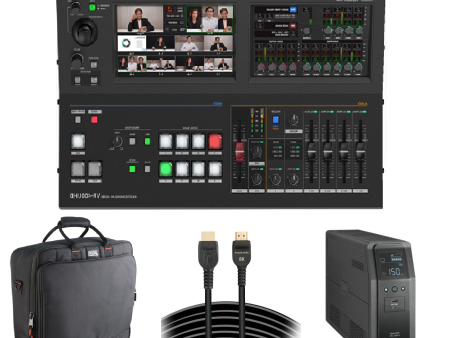 Roland VR-400UHD 4K AV Mixer Package with APC UPS, Gator Carry Bag, and HDMI Cables for Pro Streaming For Cheap