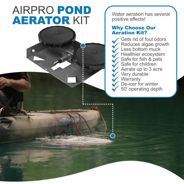 AirPro Rocking Piston Pond Aerator Kit - up to 3 acres Supply