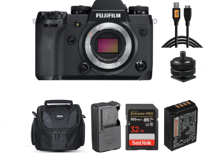 Fujifilm X-H1 Mirrorless Digital Camera (Body Only) Beginner Bundle With SanDisk Extreme Pro 32GB Pro USB 3.0 Male Type-A to USB .0 Micro-B Cable For Cheap