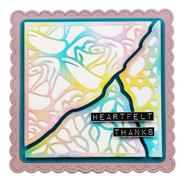 Creative Expressions Broken Tiles Collection Hearts & Roses Craft Die Online now