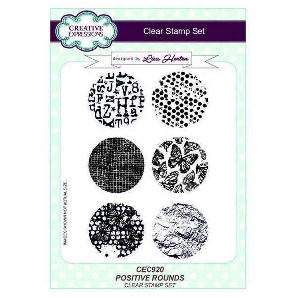 Creative Expressions A5 Artist Trading Clear Stamp Set Positive Rounds Discount