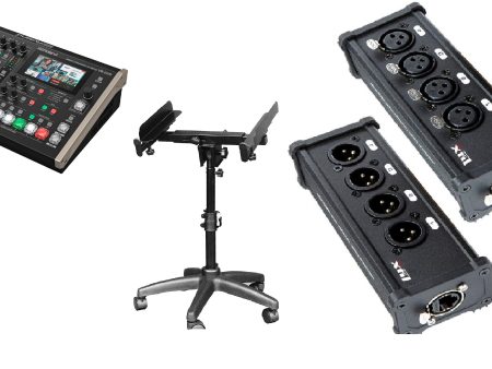 Roland VR-6HD HD AV Mixer – On-Stage MIX400 4 Channel 3 Pin Multi Network XLR Cable Breakout + Mixer Stand Online Hot Sale