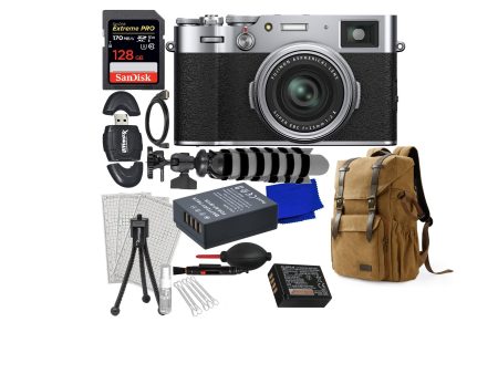 FUJIFILM X100Vi Digital Camera (Silver Black) - 13PC Accessory Bundle W  2 Battery Online Hot Sale