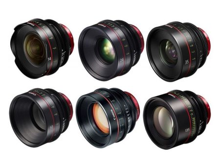 Canon EF Cinema 6 Prime Lens Kit CN-E14, 24, 35, 50, 85, 135mm Cine Lens on Sale