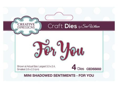 Creative Expressions Mini Shadowed Sentiments For You For Sale