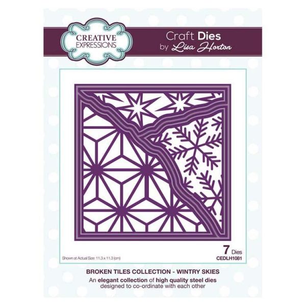 Creative Expressions Broken Tiles Collection Wintry Skies Craft Die Fashion