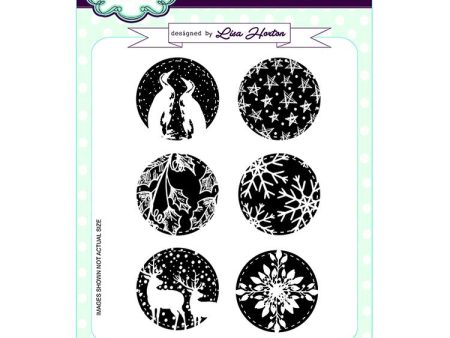 Creative Expressions Winter Silhouette Circles A5 Clear Stamp Set Sale