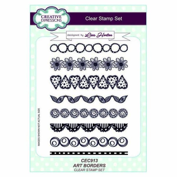 Creative Expressions Art Borders A5 Clear Stamp Set Supply