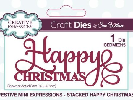 Mini Expressions Collection Stacked Happy Christmas For Discount