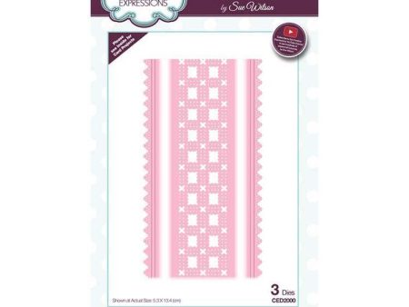 Dies by Sue Wilson Filigree Artistry Collection Squares & Crosses Border Online now