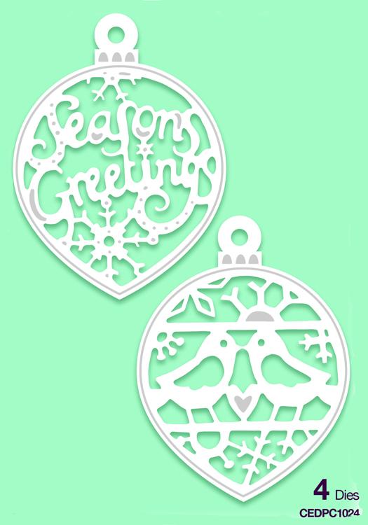 Creative Expressions Die Paper Cuts Collection - Seasons Greetings Bauble Duo Cheap