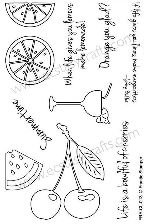 Frantic Stamper Clear Stamp Set - Summertime Fruits For Discount