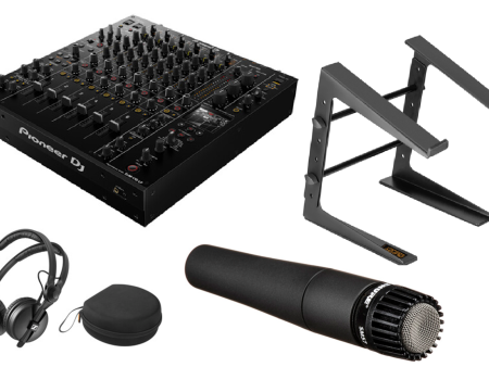 Pioneer DJ DJM-V10-LF 6-Channel Professional DJ Mixer (Black) Essential Bundle Includes -  Sennheiser HD 25 Monitor Headphones Kit + Shure SM57-LC Dynamic Microphone  & More Online Sale