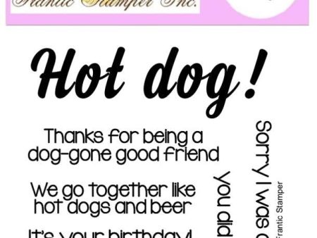 Frantic Stamper Clear Stamp Set - Hot Dog Sentiments For Cheap