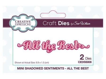 Creative Expressions Dies by Sue Wilson Mini Shadowed Sentiments All the Best Online now