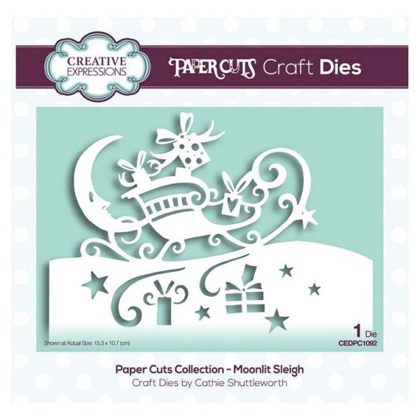 Creative Expressions Paper Cuts Collection - Moonlit Sleigh Discount