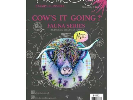 Pink Ink Designs Clear Stamp Cow s It Going? Hot on Sale