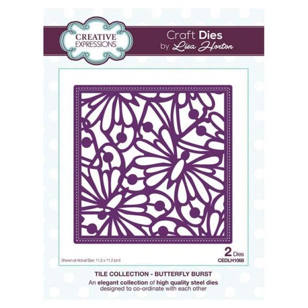 Creative Expressions Tile Collection Butterfly Burst Craft Die Fashion