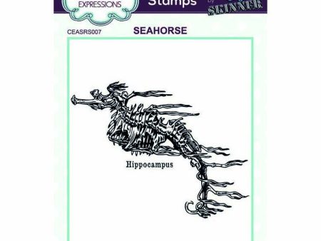 Creative Expressions Pre Cut Rubber Stamp by Andy Skinner Seahorse Online Hot Sale