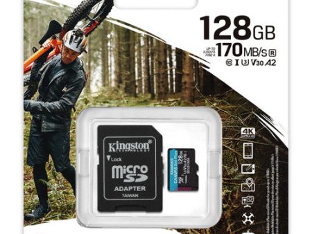 Kingston Canvas Go! Plus UHS-I microSDXC Memory Card with SD Adapter Online Sale