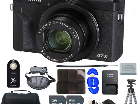 Canon PowerShot G7 X Mark III Digital Camera (Black) with 32GB Accessory Kit Black Online now