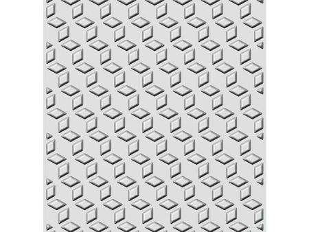 Creative Expressions Embossing Folder  3D  5 3 4 x 7 1 2 Tumbling Blocks Online now