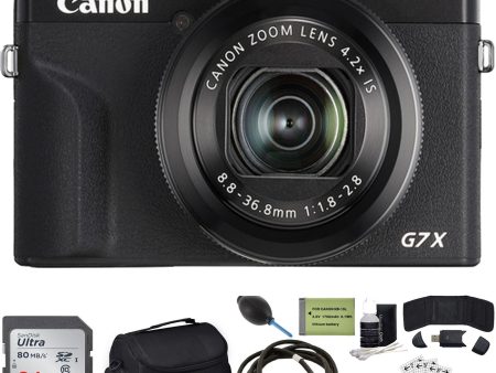 Canon PowerShot G7 X Mark III Digital Camera (Black) with 64GB Accessory Bundle For Cheap