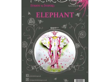 Pink Ink Designs A5 Clear Stamp Set Elephant Hot on Sale