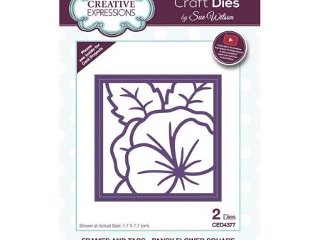 Creative Expressions Dies by Sue Wilson Frames and Tags Collection Pansy Flower Square Sale