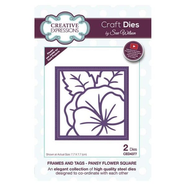 Creative Expressions Dies by Sue Wilson Frames and Tags Collection Pansy Flower Square Sale